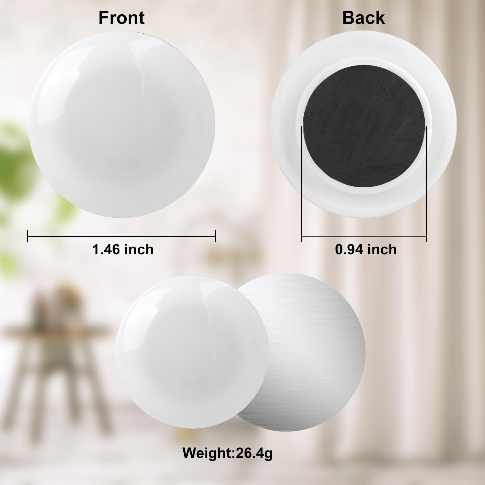 Magnetic Shower Curtain Weights - Keep Curtain Secure -5