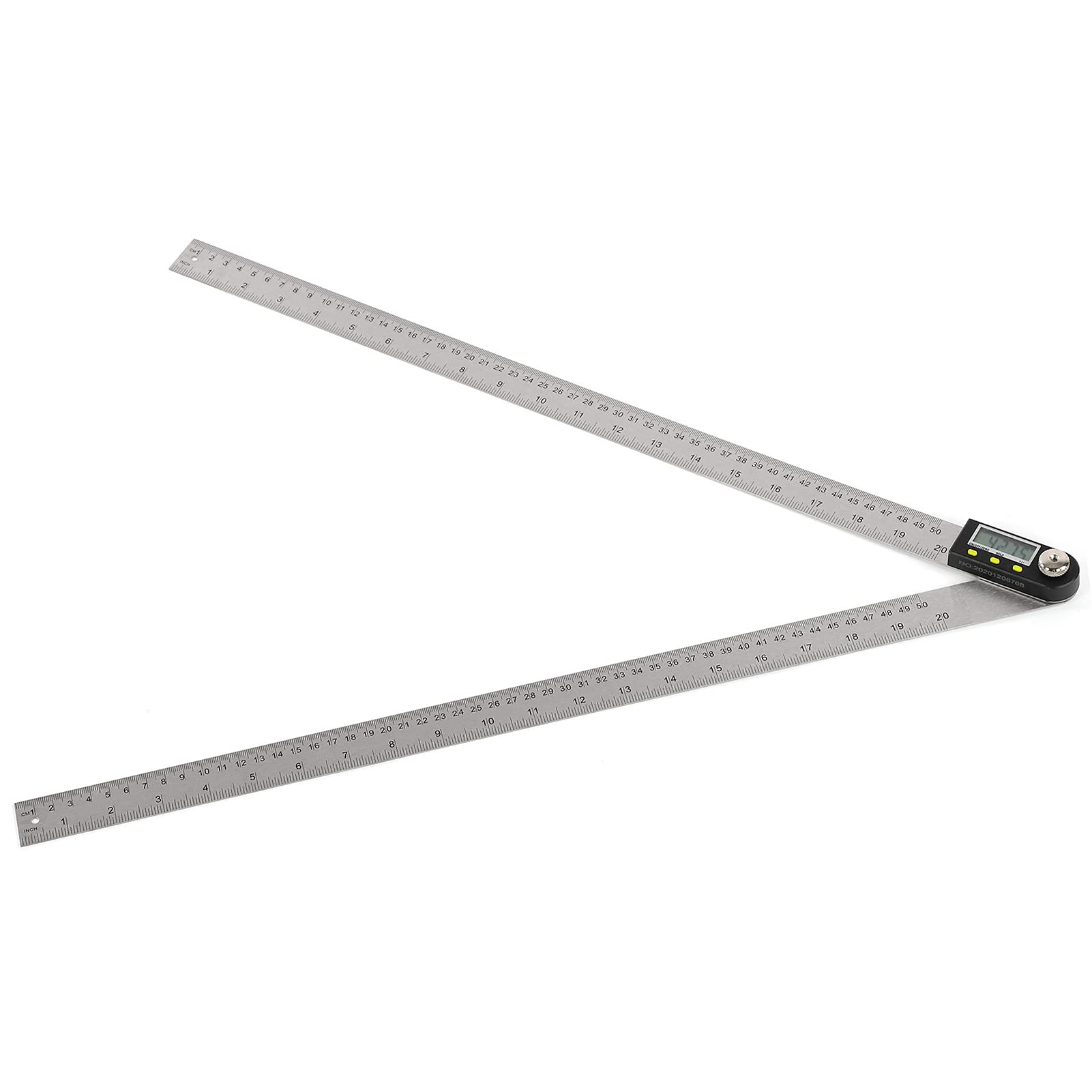 lyrlody Goniometro Digitale, Angolo Elettronico, Righello 500mm Acciaio Inossidabile 0-360 Gradi per Falegnameria