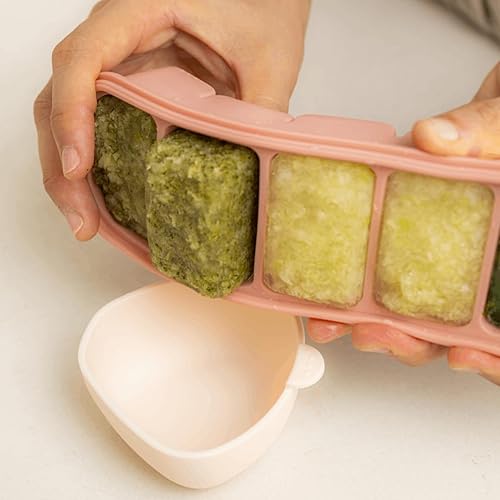 Miniatura 11 de Bandeja de silicona para congelador, fabricada en Corea, preparación de comidas y cubos de almacenamiento de alimentos con tapa para purés, sopas,