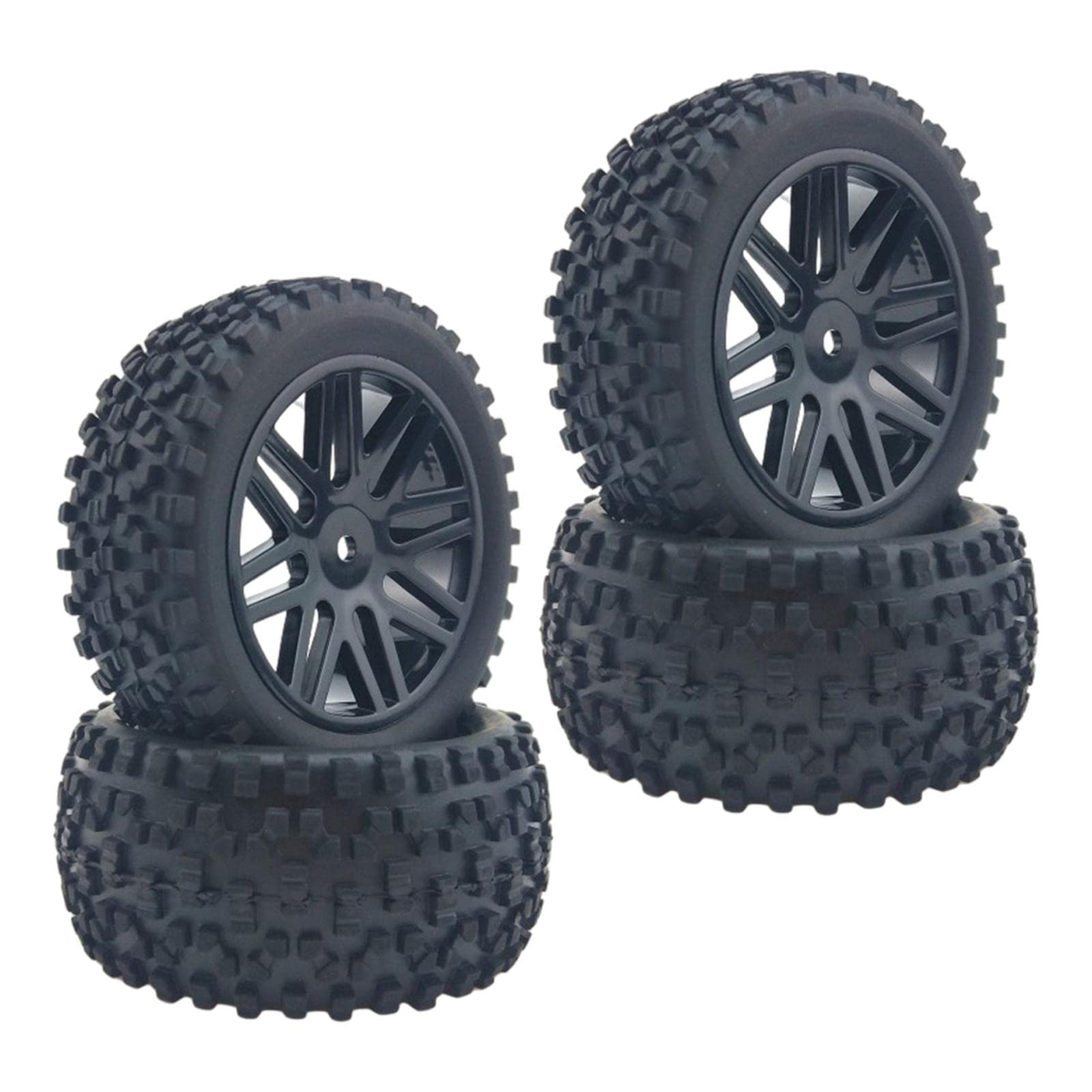 4X Rubber Tire Kit 12Mm Hex for Wl Toys 1/12 Remote Control Car Accessories Black-image-3