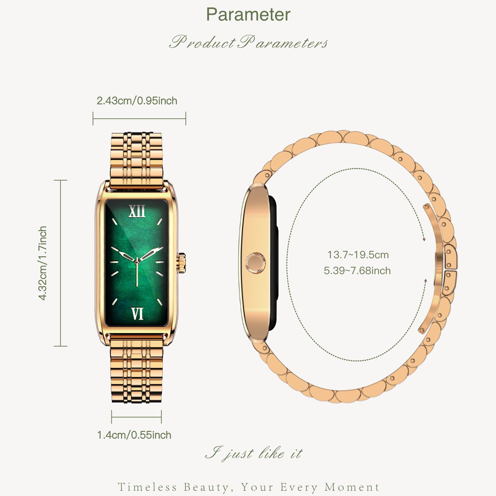 Fitness Tracker Damen Elegant Rosegold Smartwatch mit SchlafMonitor Herzquenz Podómetro Kalorienzzähler Menstruationszyklus Luxus Uhren für Frauen