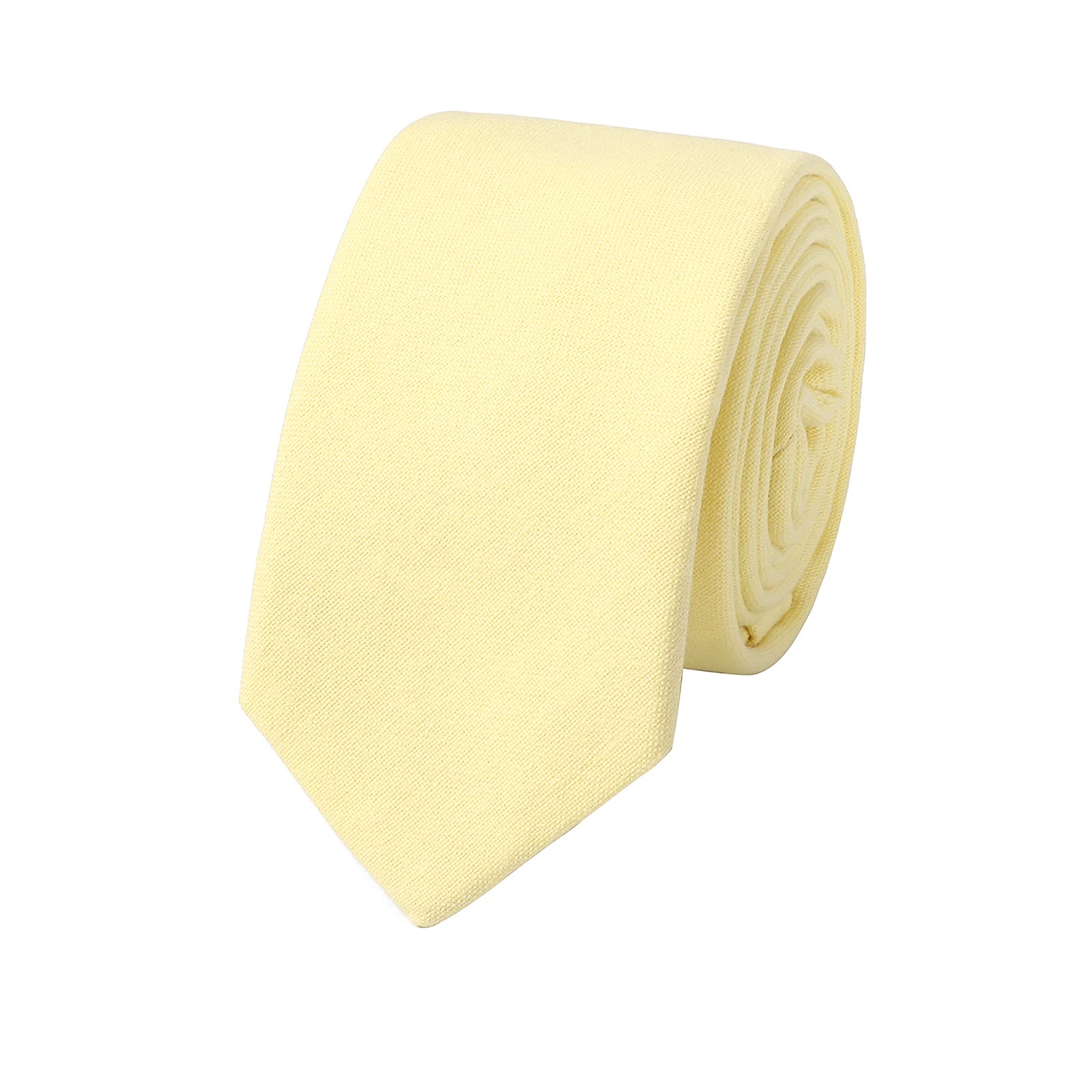 HOULIFE Corbatas para hombre, corbata sólida para hombre, corbatas delgadas de algodón a rayas para hombres, corbatas delgadas para hombre para fiesta de boda
