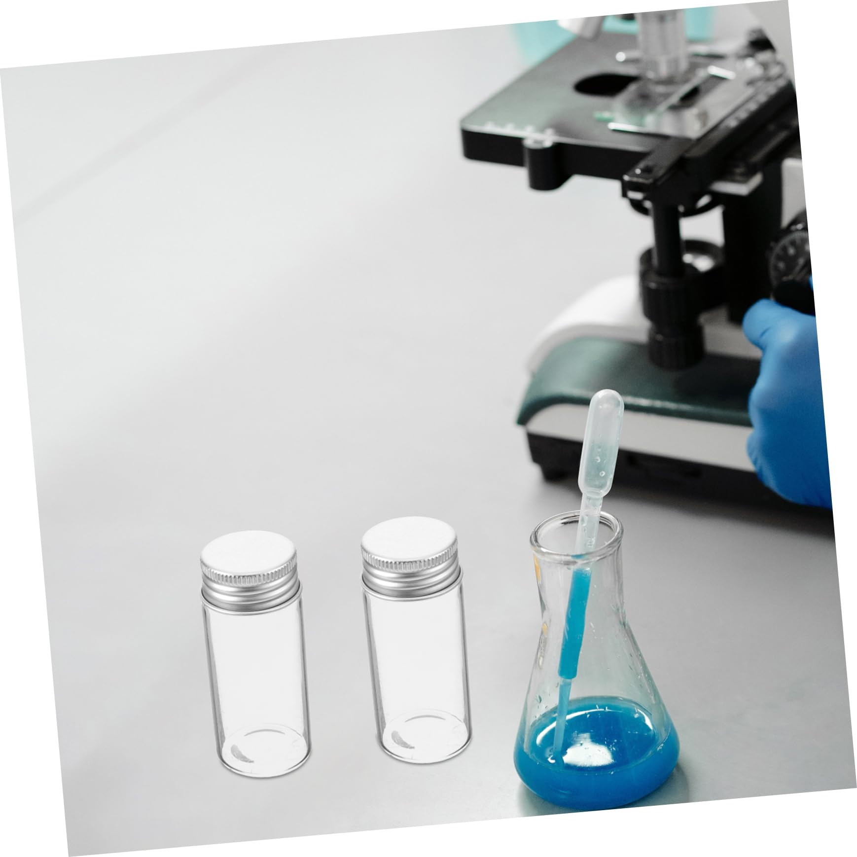 24 Stück 30 Ml Reagenzgläser aus Glas mit Superiorer Abdichtung und Praktischem Deckeldesign Probenröhrchen für Wissenschaftliche Experimente