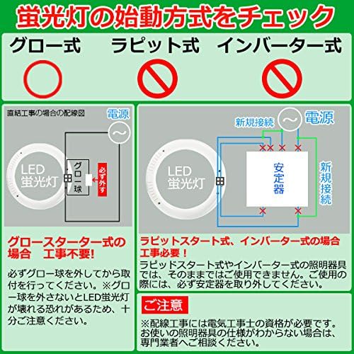 Amazon Co Jp Led蛍光灯 丸型蛍光灯 30形 昼光色 グロー式工事不要 ソケット可動 蛍光灯 Led 30w形 サークライン ホーム キッチン