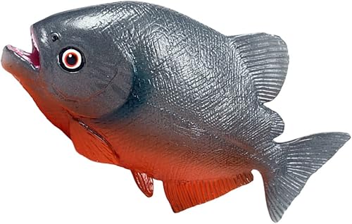 GANAZONO Piranha Toys Ocean Animals Toys Ocean Toys Fish Model Restaurante Escaparate Ornamento Simulación Estatua de Pescado Modelo Animal Río