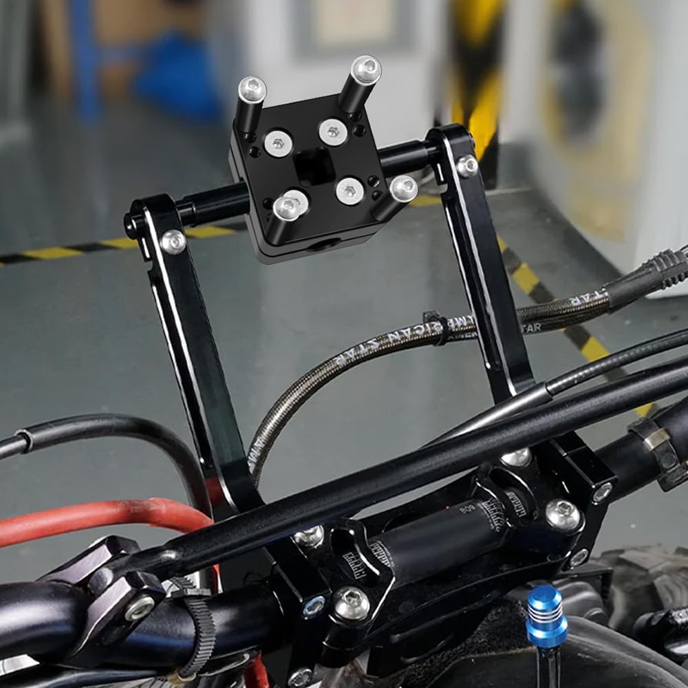 For Universal 300 350 450 500 XC XC-W SX-F EXC-F CRF CR XR 50cc- 125cc RM Off-Road Motorcycle GPS Bracket LED Display Bracket Cruise Motorcycle Retro Motorcycle(Bracket Kit)