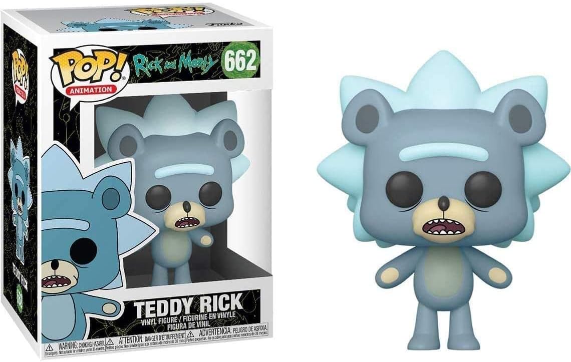 Funko Pop! Animation: Rick & Morty - Teddy Rick (Styles May Vary), Multicolor, std (44250)