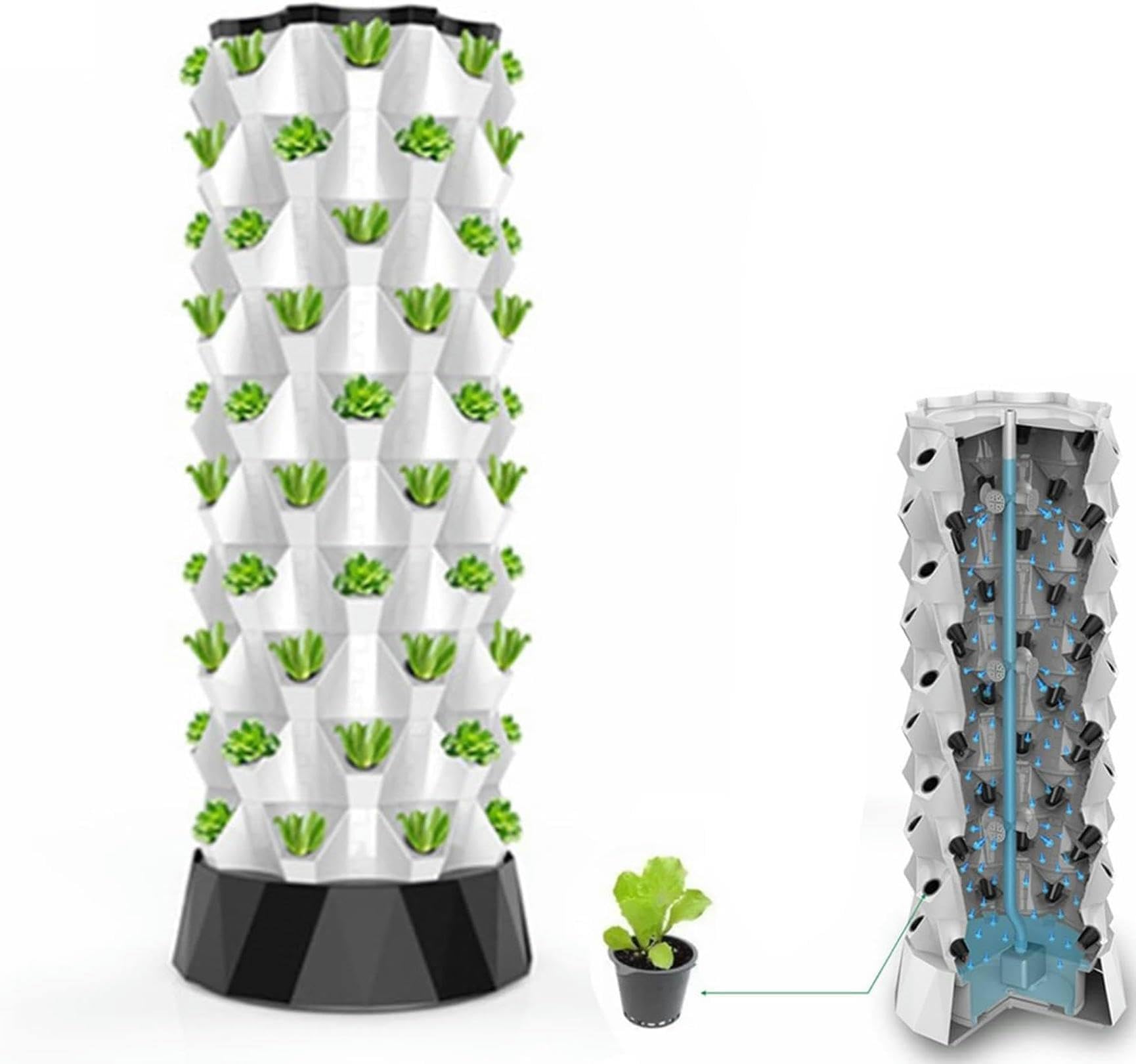 Wewnętrzny ogród hydroponiczny, pionowy system uprawy ziół i owoców, 10 warstw, 67 x 170 cm, wydajne rozwiązanie do ogrodnictwa wewnętrznego bez gleby