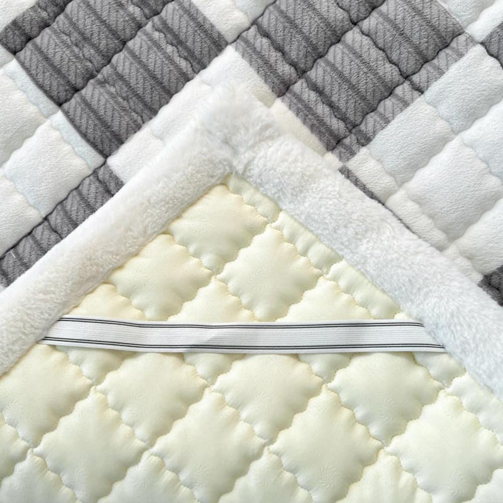 Samt Japanische Klappmatratze, Tragbar Bodenmatratze mit Gummiband, Dick Futon Matratze Japanisch, Luxus Schlafmatten, Faltbar Matratze für Tatami, Schlafsälebett,D,135x200cm/53x79in