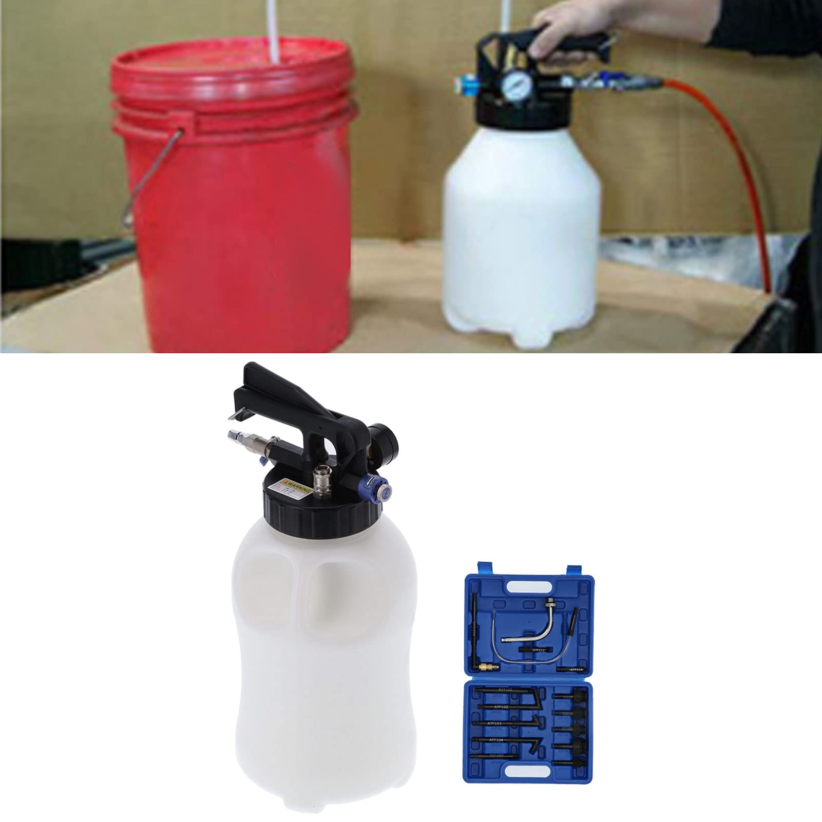 Llenado De Aceite De Transmisión, Dispensador De Aceite De Transmisión Automática Neumática 6L Llenado De Aceite De Motor Cambio De Fluido Herramienta De Recarga