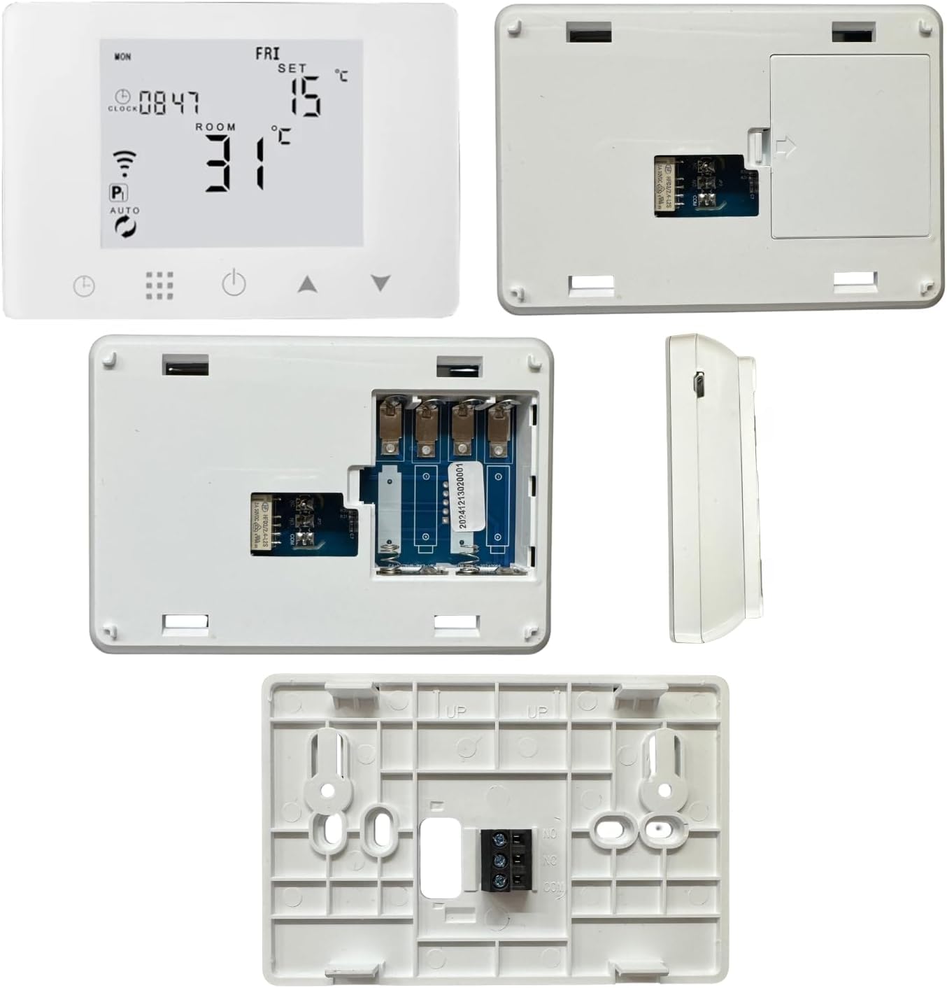 CRONOTERMOSTATO WIFI A BATTERIE PROGRAMMABILE SMARTPHONE APP ALEXA TERMOSTATO CALDAIA DA PARETE O BOX 503 con Gateway Zigbee