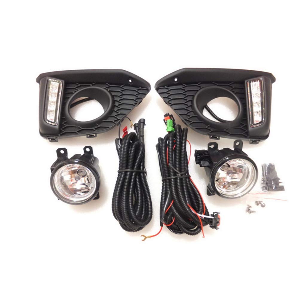 Sicily_adapter Halogen Fog Lights For Honda Fit Jazz 2014-2017 – Full Kit With Wiring, Switch, H11 Bulbs