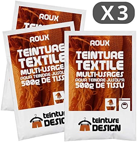 Lote de 3 bolsas de tinte textil – Roux – tintes universales para ...