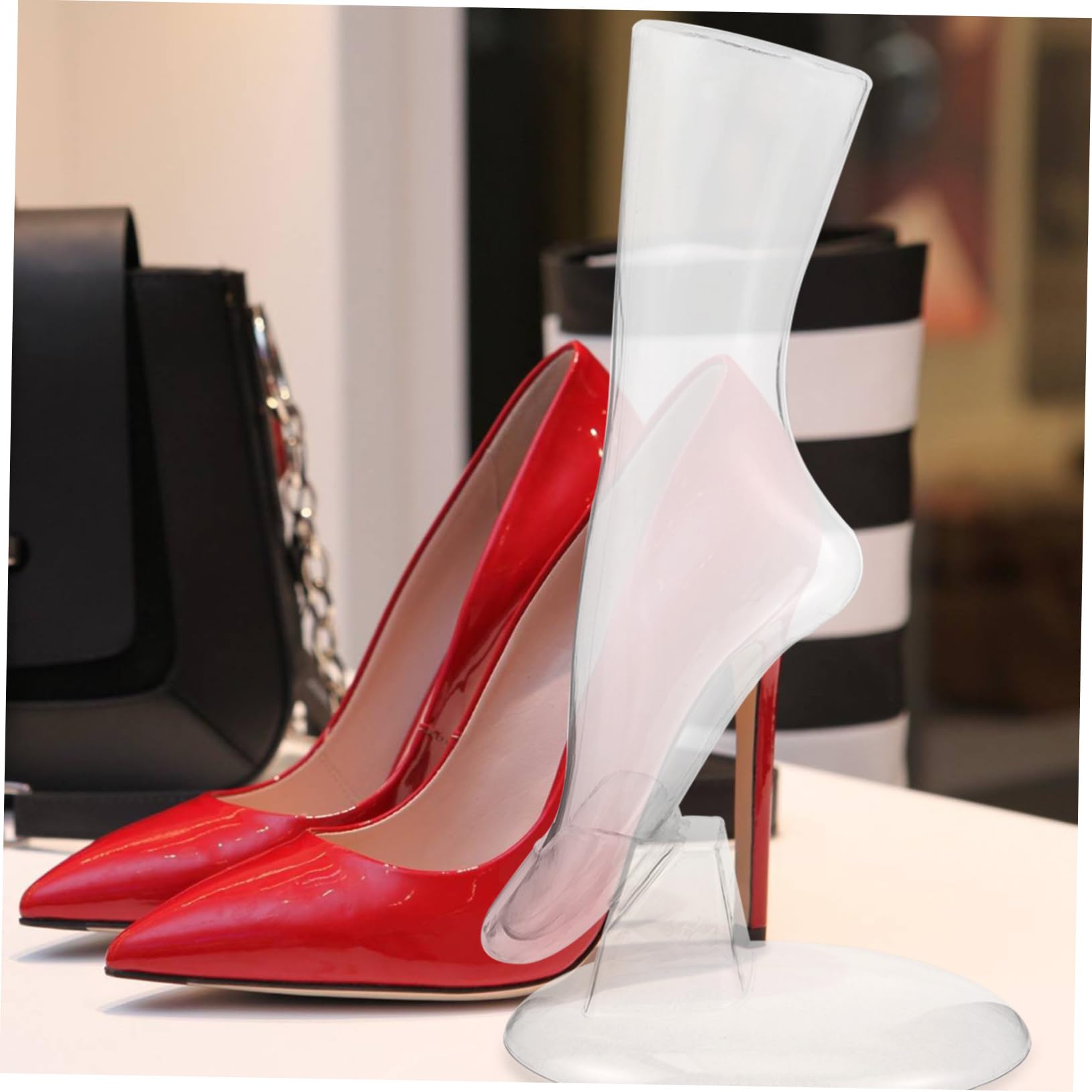 PRETYZOOM Présentoir à Chaussettes Modèle pour Femmes Adultes Support De Bas Réutilisable Présentoir De Mannequin De Pied pour Chaussettes Et Bijoux De Pied