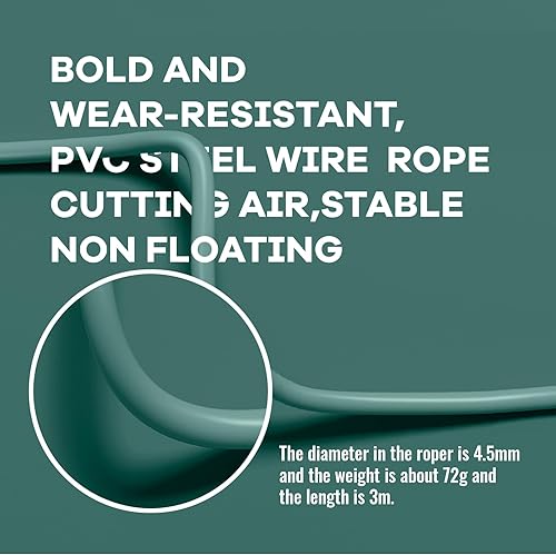 Miniatura 3 de Cuerda de salto ajustable sin enredos de 9.8 pies, para ejercicio, fitness, para adultos, quema de grasa profesional para fitness y pérdida de peso