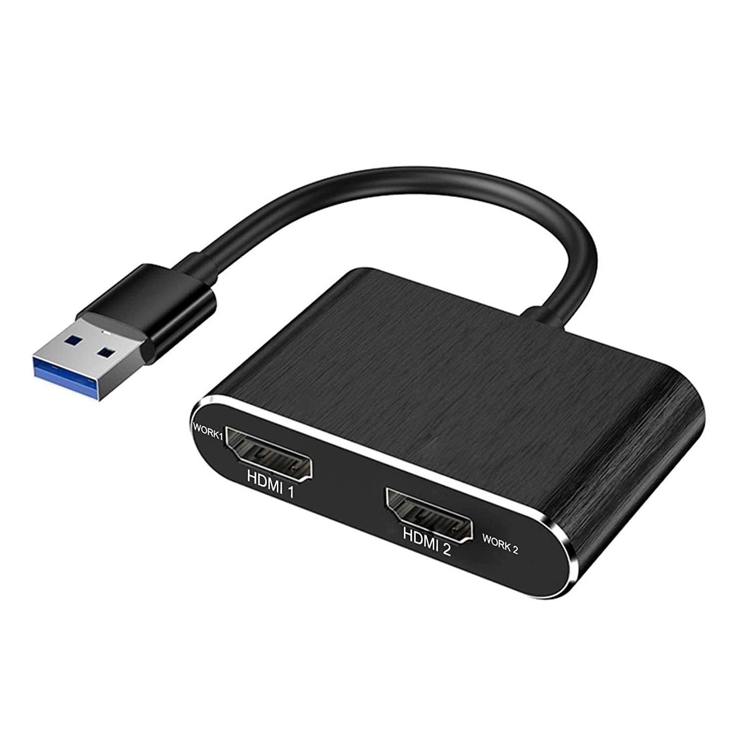 RuhZa USB to Dual HDMI Adapter, USB to HDMI Adapter for PC Laptop Projector HDTV, Support Windows XP 7/8/10/11, Mac iOS (Not Support Linux) (B0C7869LDV) Amazon Price History, Amazon Price Tracker