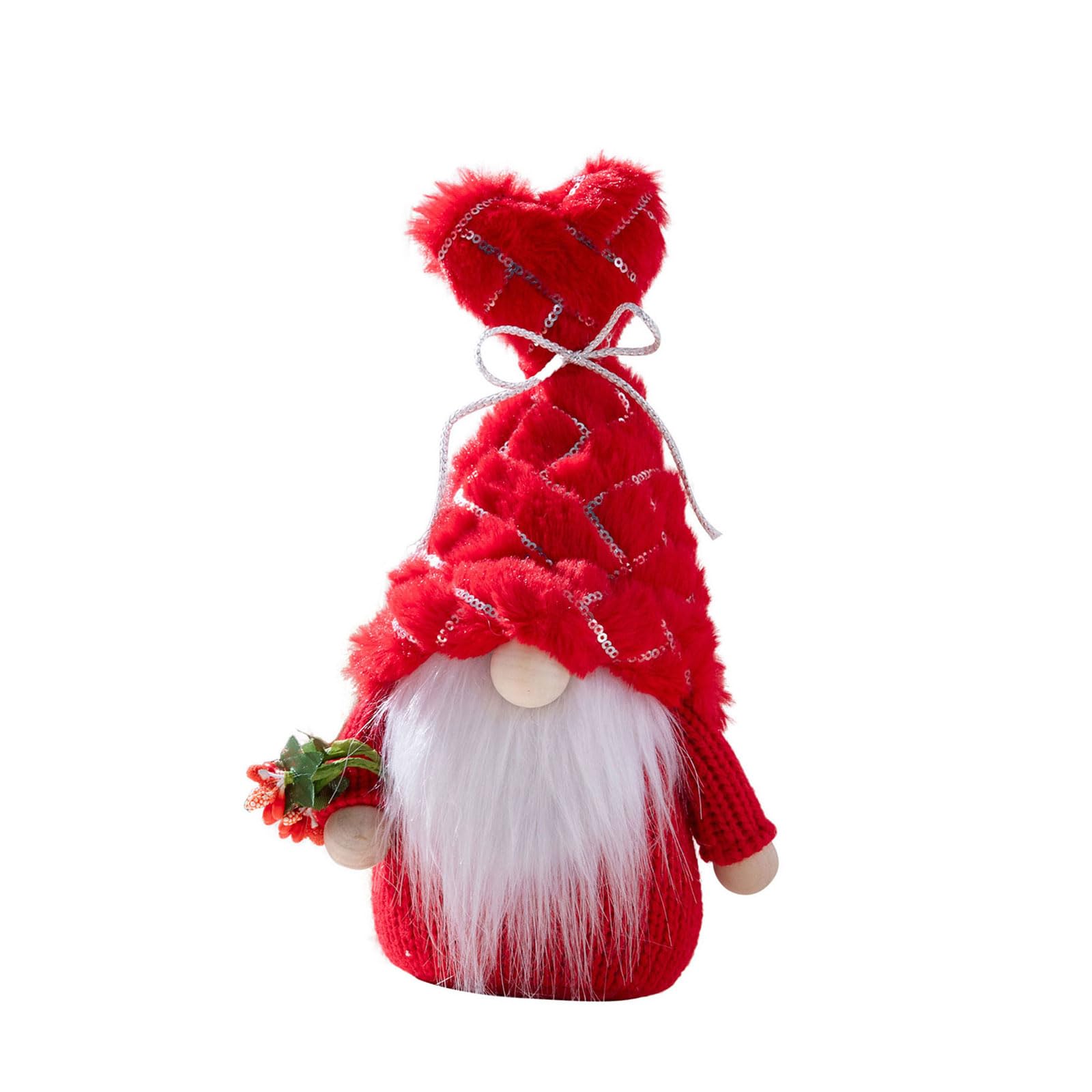 Hsioluted Gnomes Plush Dwarfs Valentines Day Gnomes Decor with Heart Hat Faceless Doll Valentines Day Gift Plush