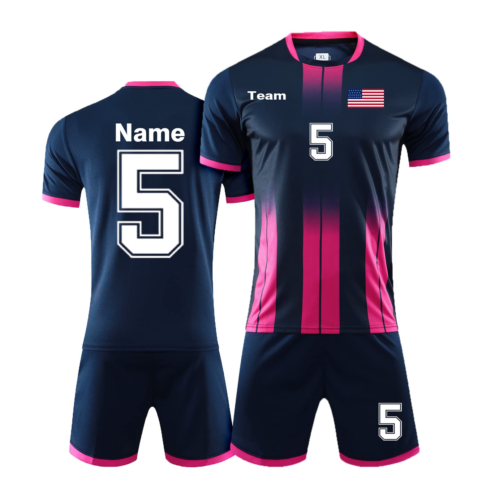 Custom Jersey Soccer for Men Women Soccer Uniforms for Kids with Name Team Number Logo