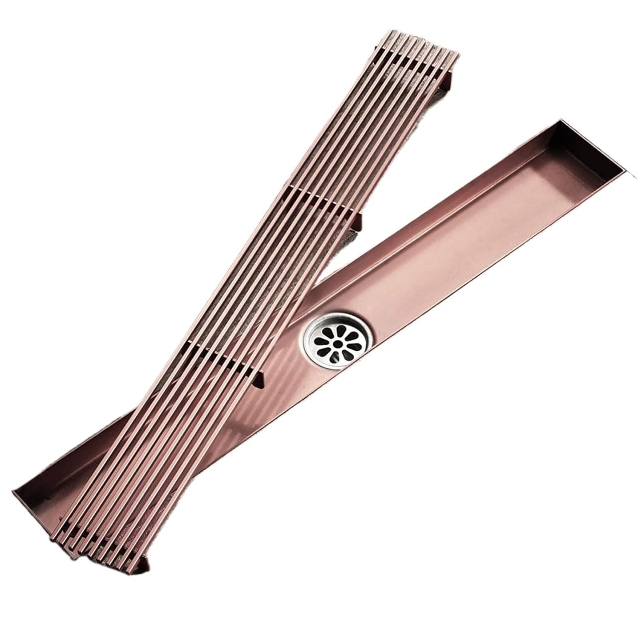 Linear shower drain, Shower Floor Drain，Linear Drain,304 Stainless Steel Rectangle(Bronze)