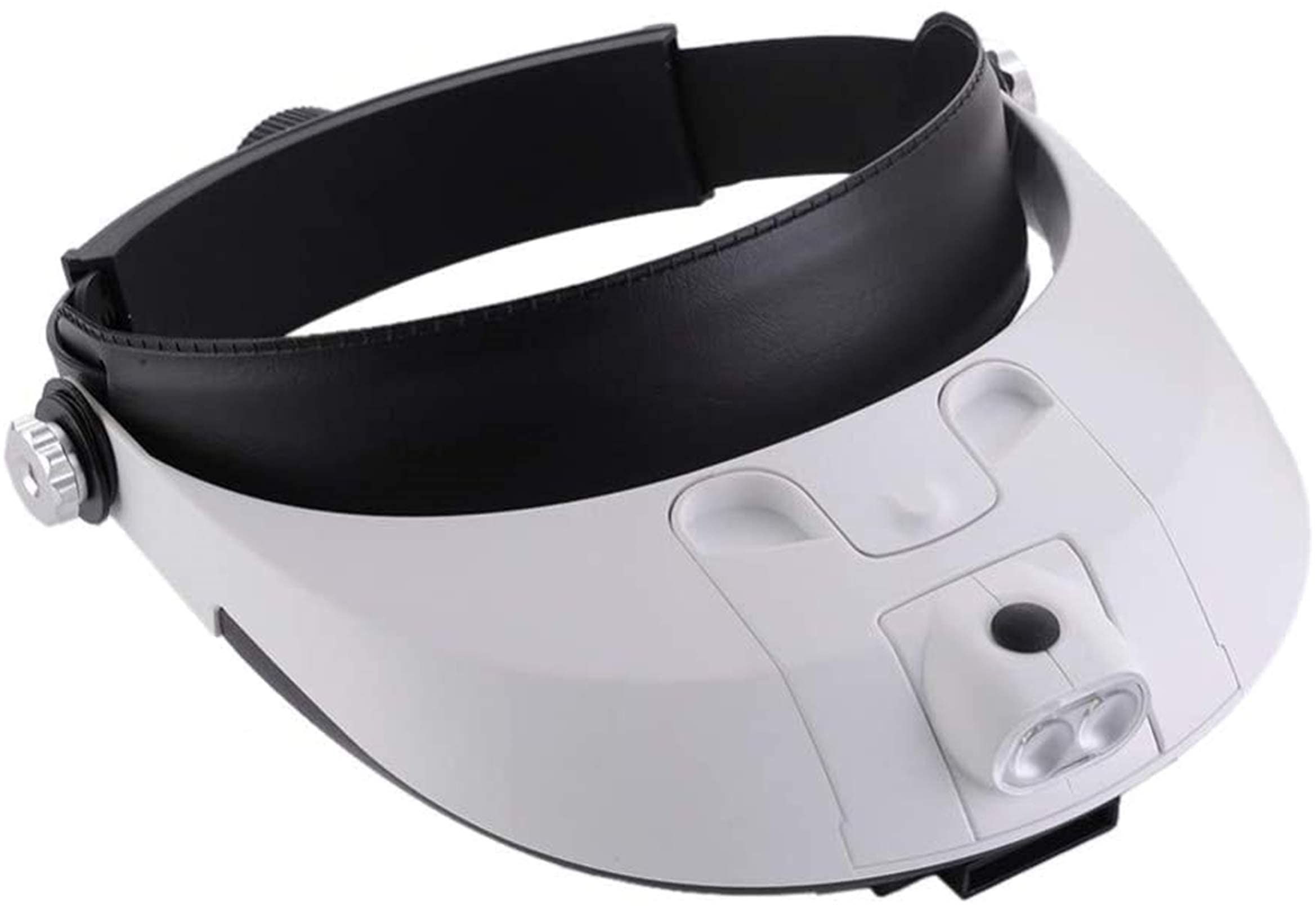 Stirnbandlupe, Digitale Handlupe, am Kopf montierte Lupe, abnehmbare Lupe mit LED-Beleuchtung und Stirnband und 5 austauschbaren Linsenlupen zum Wandern