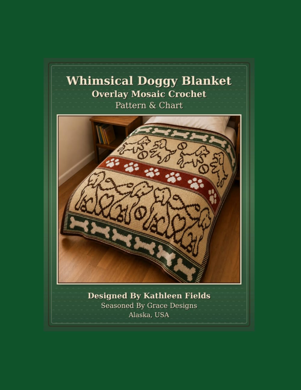 Whimsical Doggy Blanket Overlay Mosaic Crochet Pattern & Chart: Overlay Mosaic Crochet