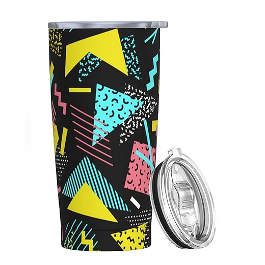 Waldeal 80s 90s 20oz Stainless Steel Tumbler Cup with Lid, Insulated Travel Coffee Mug, Birthday Christmas Gifts for Women Men