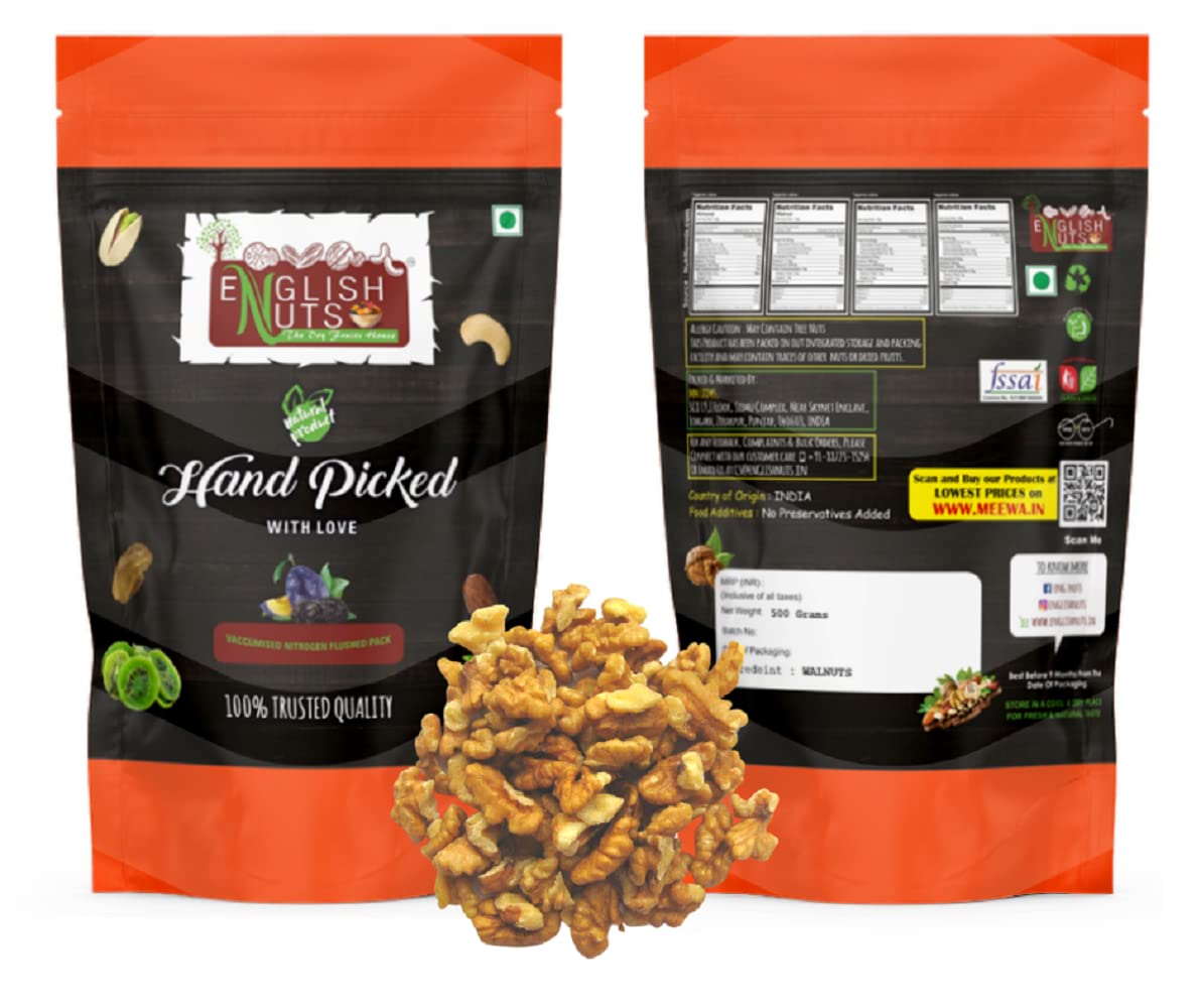 ENGLISH NUTS Brown Walnuts AKHROT Giri Kernels 1 KG (Pack of 4 x 250 Grams), Dry Fruits (B089DHDX8M) Amazon Price History, Amazon Price Tracker
