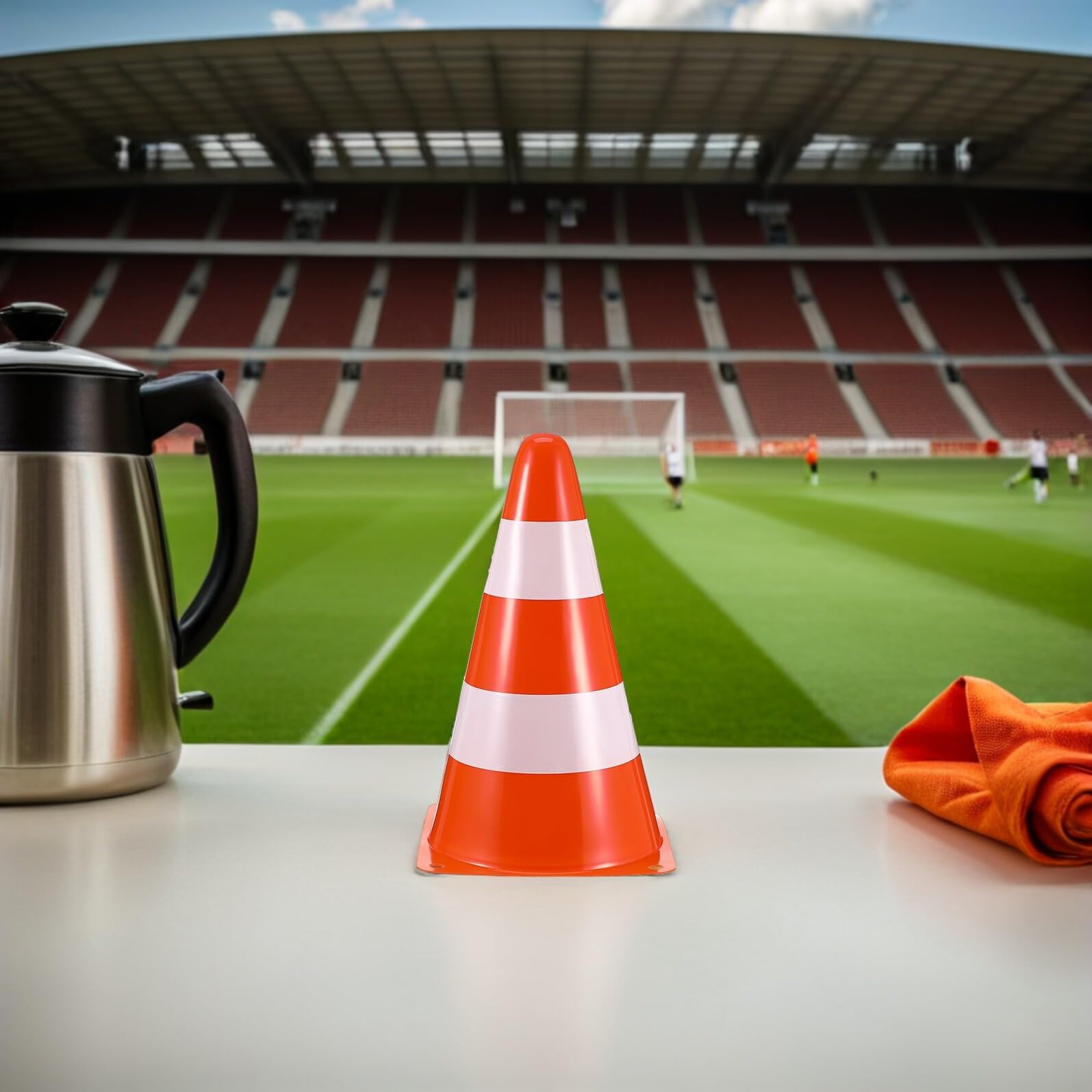 Hohopeti 10 Unidades Conos de Entrenamiento Fútbol Naranja Apilables Conos de Seguridad para Prácticas Deportivas y Agilidad Actividades al Aire