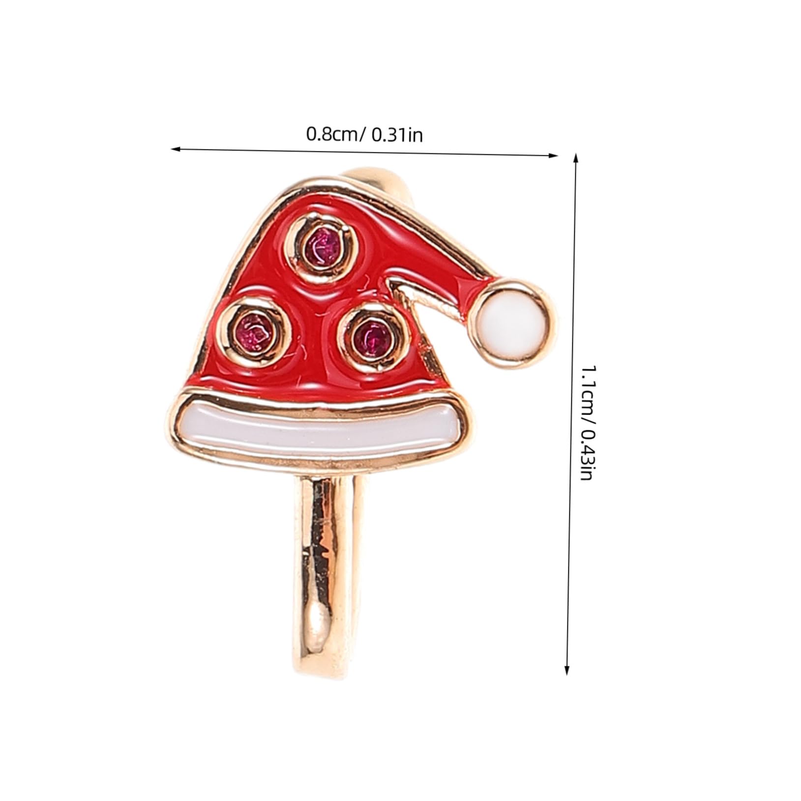 TENDYCOCO Christmas Series Nose Ring Fake Nose Faux Septum Nose Rings Nose Cuff Non Piercing Nose Hoop Nose Rings for Women Nose to Ear Septum Non Piercing False Nose Rings Copper