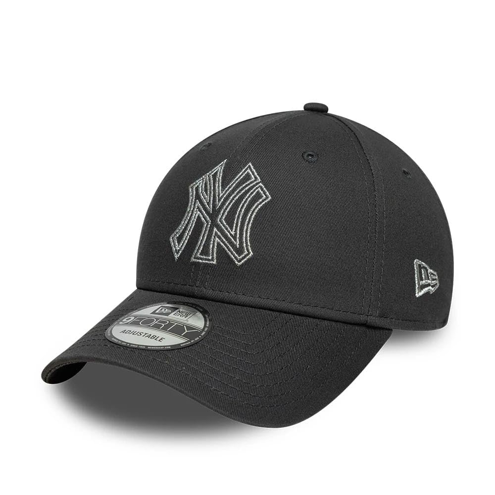 New Era New York Yankees Metallic Outline 9Forty Adjustable Cap Anthracite โ image 1