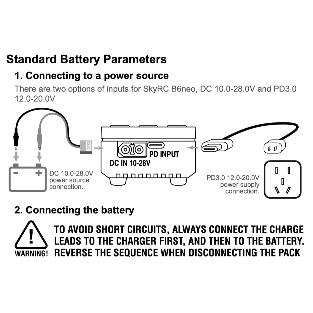 SKYRC B6 Neo2: Balance Lipo Cargador de batería para 1S-6S Lipo/Li-Ion/LiHV, 1-15S NiMH/NiCd - DC 300W, PD 80W, cargador de batería inteligente, descargador y almacenamiento (azul-rojo)