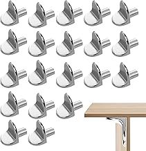 20 Pcs L-Shaped Shelf Support Pegs,L-Shaped Metal Shelf Support Pegs,5mm Wardrobe Shelf Pegs for Furniture Kitchen Cabinet Bookcase Closet Wardrobe Cupboard Wood Glass Shelves Supports