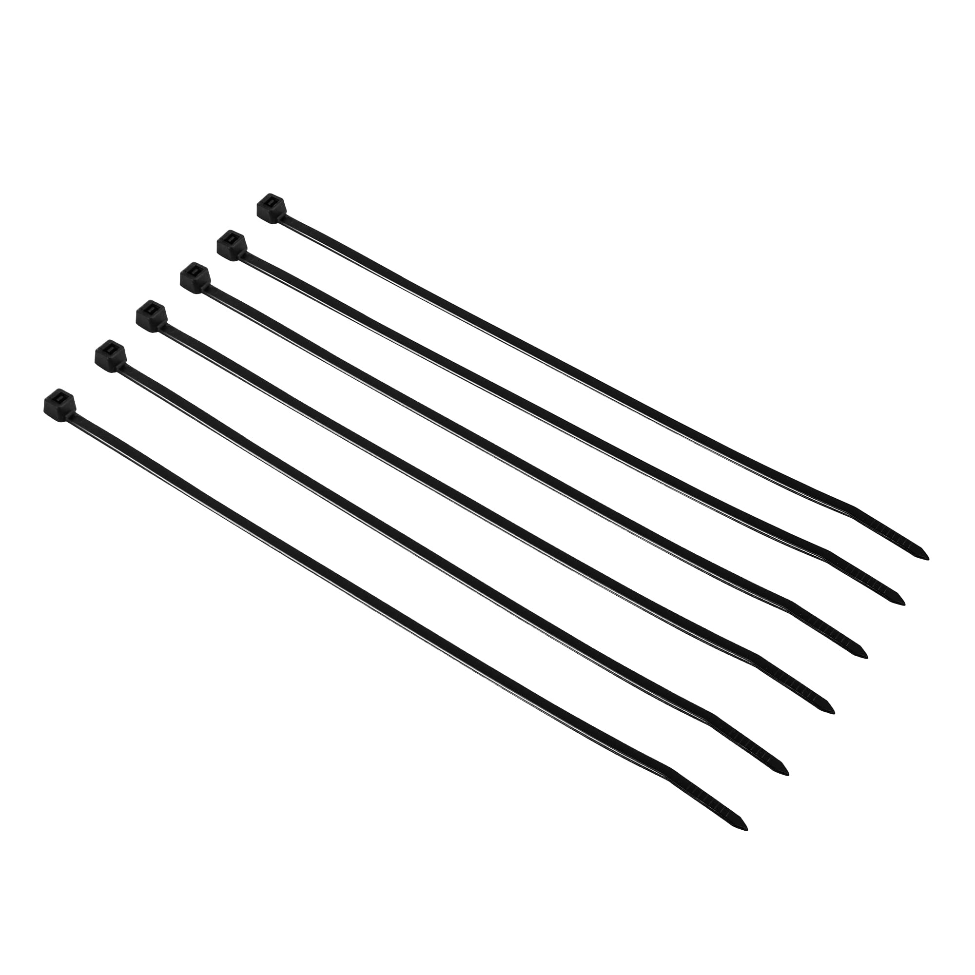 Amazon Basics – regulowane opaski kablowe do porządkowania kabli, 100/120/150/200/300 mm, łącznie 500 szt., czarne.
