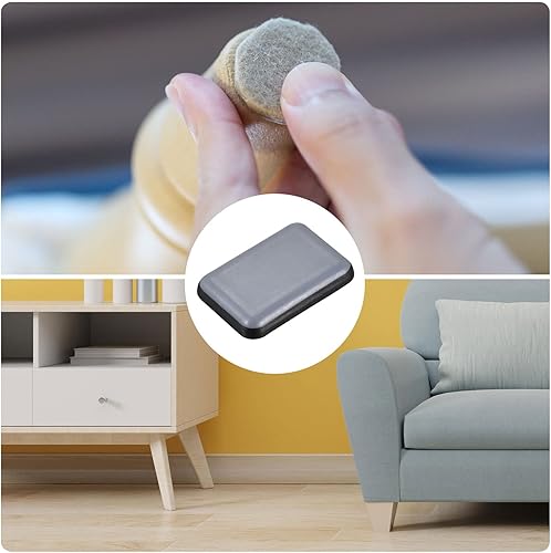 Miniatura 3 de METALLIXITY Deslizadores deslizantes para muebles de PTFE (1.378 x 0.984 in), 16 unidades, almohadillas protectoras de suelo autoadhesivas