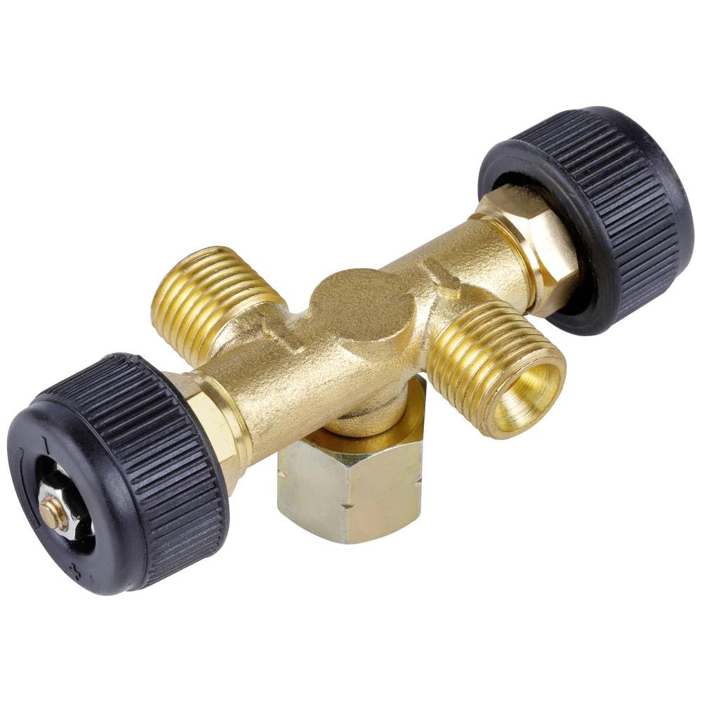 Rothenberger Industrial 1500003364 Valvola industriale a doppio flusso propano/butano, funzionamento a 2 dispositivi con un unico regolatore di corrente propano (versione tedesca)