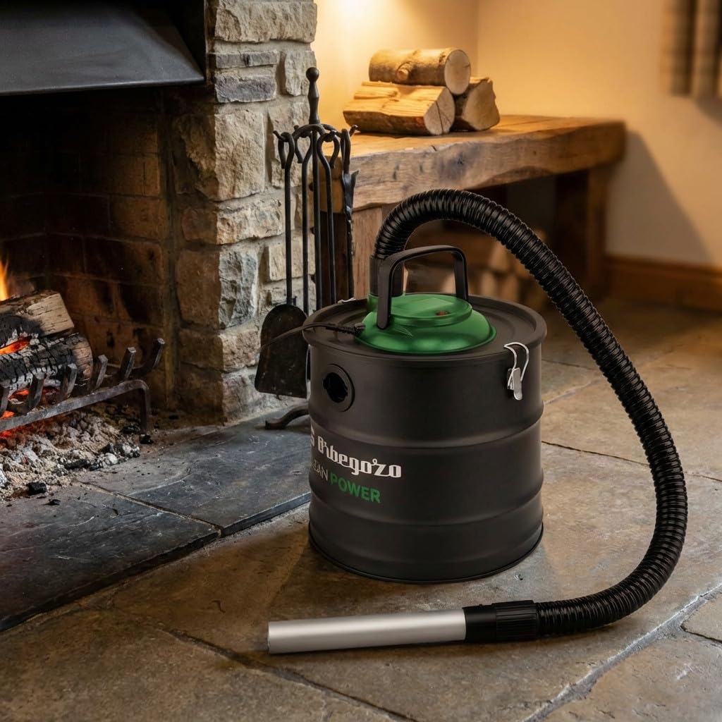 Suinga Aspiradora de Cenizas 1200W | Aspirador de Ceniza para Chimeneas, Estufas y Barbacoas con Depósito de 20 litros