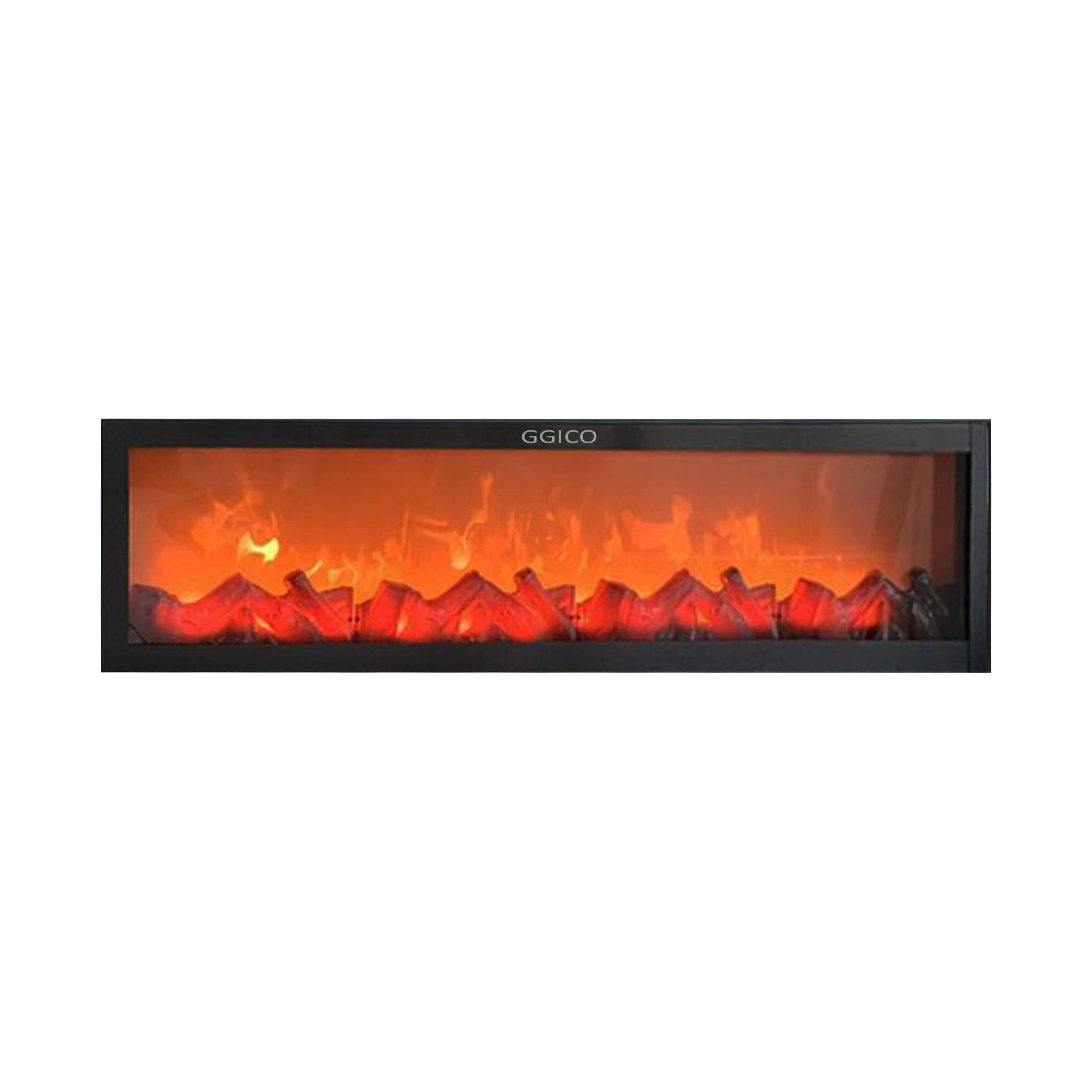 Portable Tabletop Artificial LED Fireplace with Realistic Log Wood Burning Flame Simulation Effect for Decoration (Design 26)