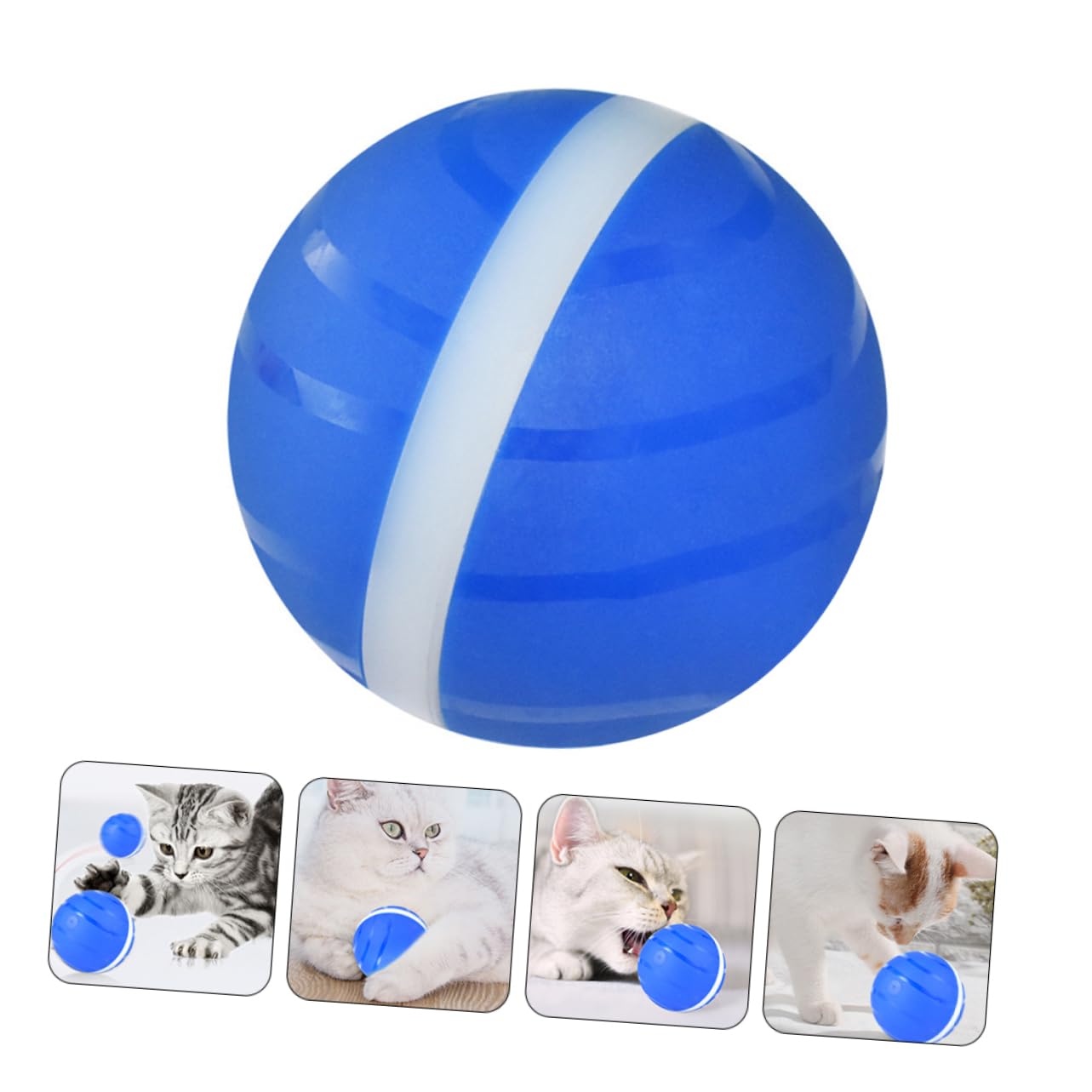 Toyvian Pelota De Juguete para Mascotas Pelota Rodante Interactiva Automática Juguete Inteligente para Gatos Balones Luminosas USB para Gatos