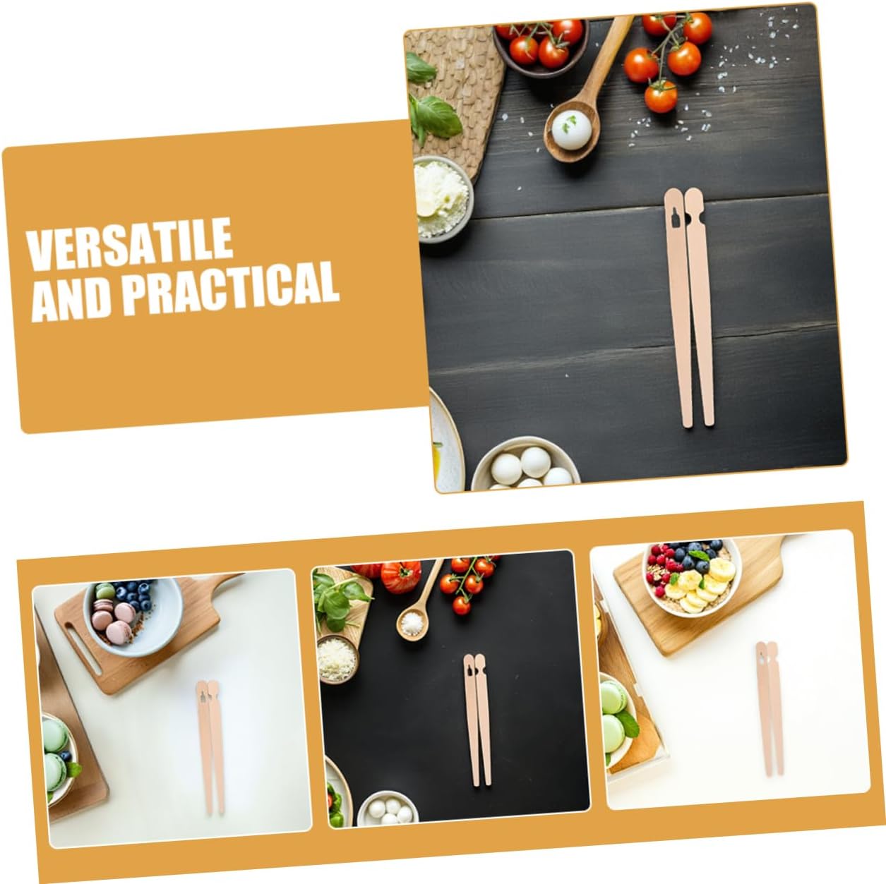 Generic 200 Pairs Tongs for Food Serving Pastry Helper Clips for Beginners Elegant Dining Accessory for Sustainable and Versatile Kitchen Utensils