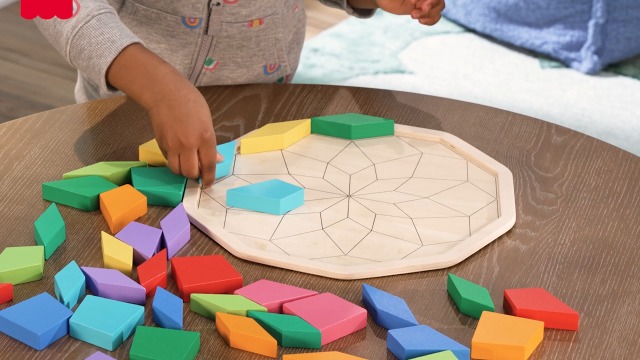 Fisher-Price-Puzzle Mandala En Bois-Puzzle 40Pieces Motif Géométrique Hxt94