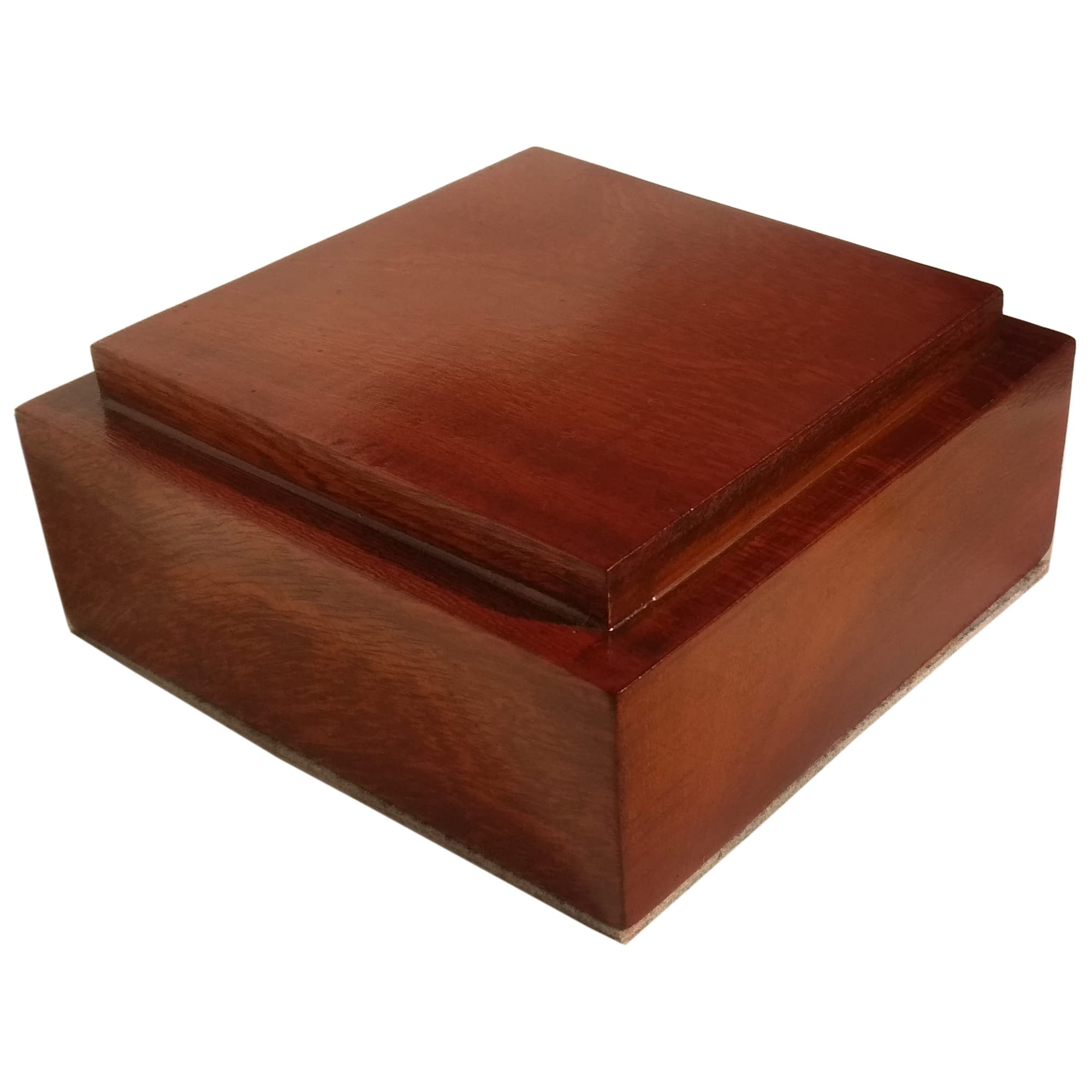 Define Art Pedestal Statue Base Idol Pooja/Puja Chowki for Showpiece & Decoration Home Decor Square Shape (5.5 inch x 5.5 inch x 2.5 inch Height)