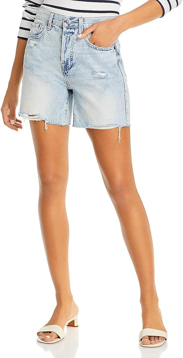 Pistola Pantalones cortos de mezclilla Devin de tiro alto para mujer