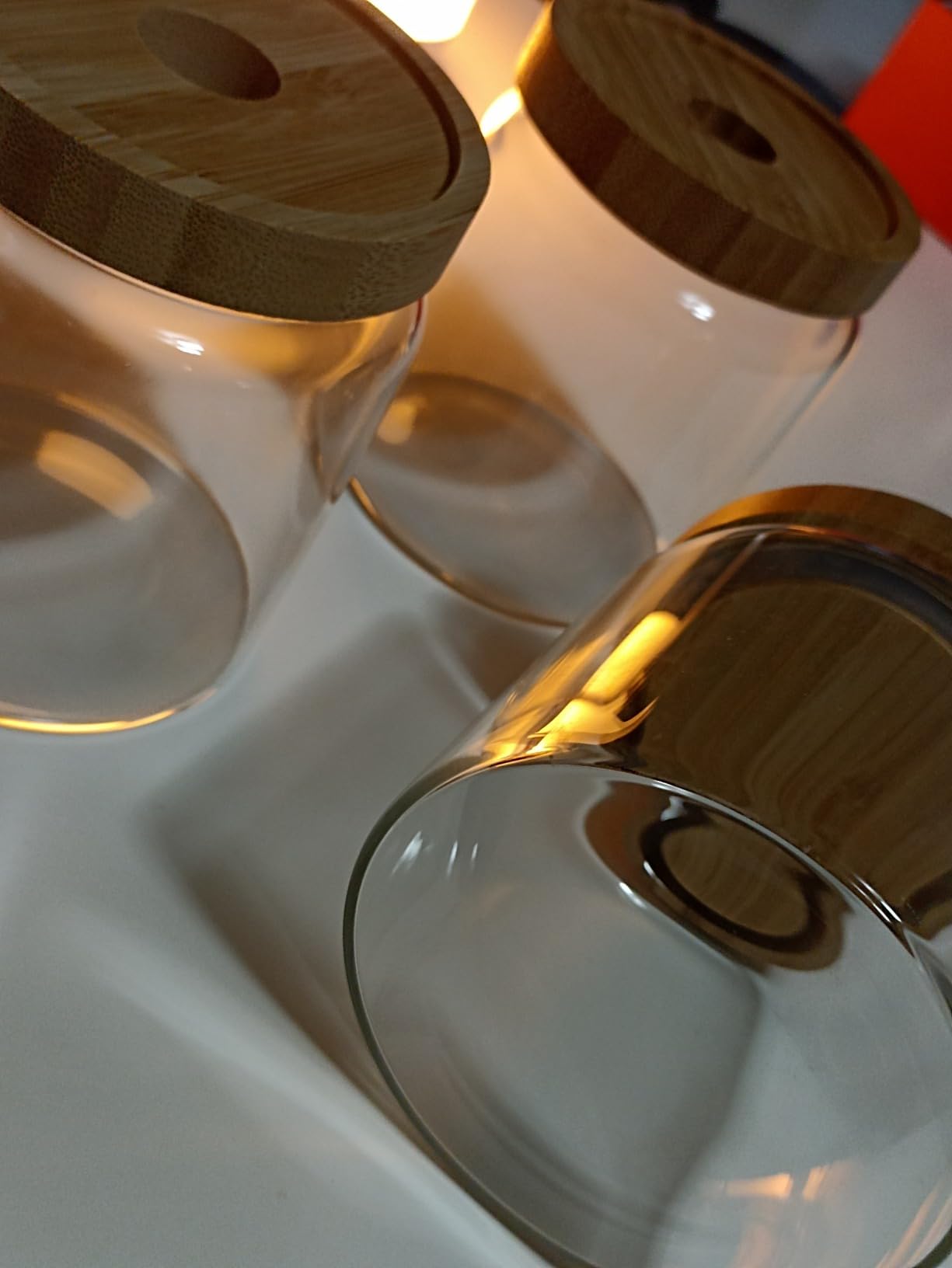 Lot De 6 Bouteilles En Verre 475 Ml Avec Couvercles - Réutilisables, Sans BPA, Pour Boissons - 10