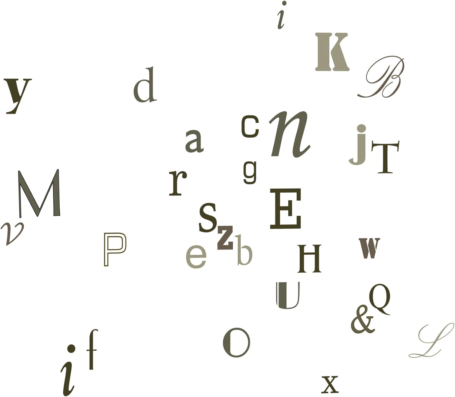 Crearreda CR58386 Alphabet Wall Decals Wall Decor Stickers