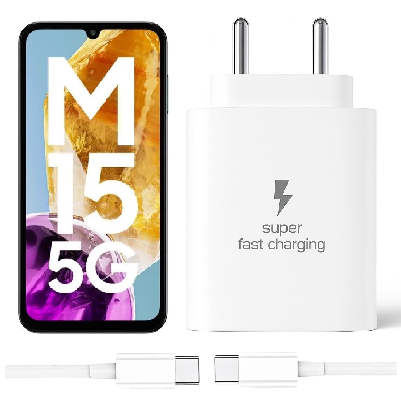 25W Type-C Charger with Cable Compatible with Samsung-Galaxy A54 5g | Super Fast Charger Adapter for S23/S24/S25/S21Fe/A14/M17/M06/M07/M05/F05/F15/F06/M36/A55/ F17/A16/M16/A56/A36/A35/A34/A26, White — Amazon image 17
