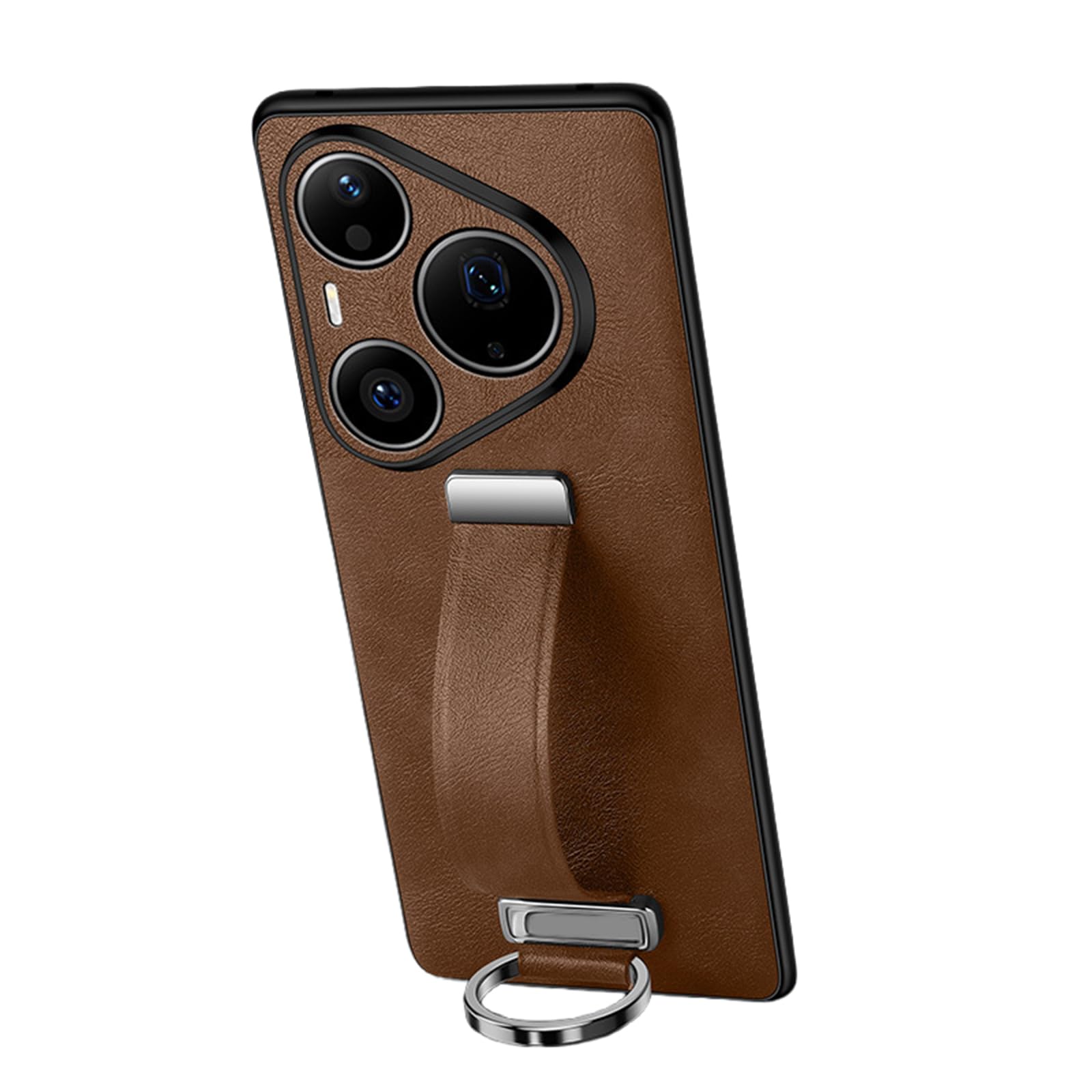 Housse cuir Huawei Pura 90 antichoc avec sangle poignet et béquille