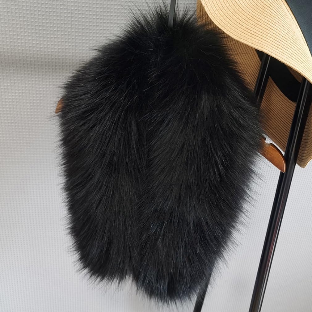 Faux Fur Collar Scarf Wrap Winter Fur Shawl Mens Womens Faux Fur Scarf Wrap Collar Shawl Shrug Girls Neck Warmer Fur Cape - Image 6