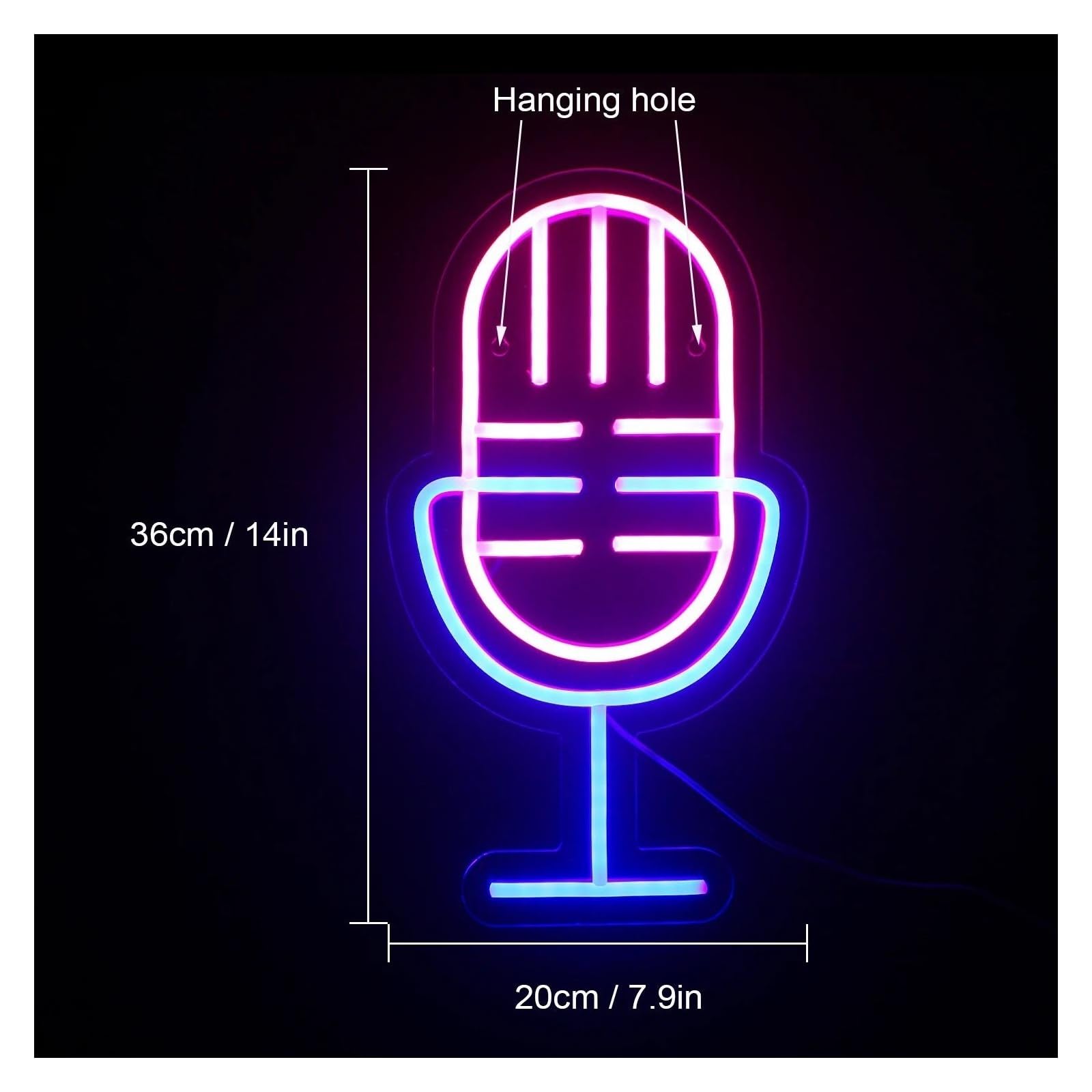 Letrero de neón Luces de neón para micrófonos para fiestas decoración luces para comedor dormitorio hogar pared bodas