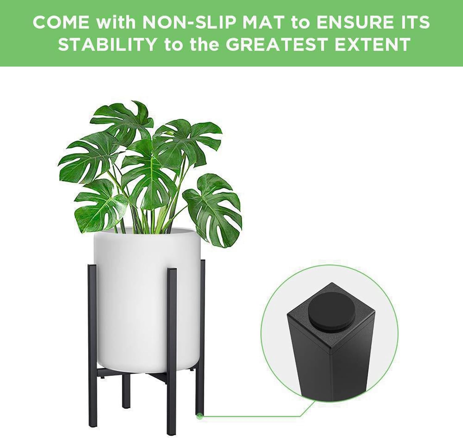 2Pcs Adjustable Plant Stand Metal Plant Holder Modern Flowers Pots Holder Rack Display Flowers Stand Holder Expandable