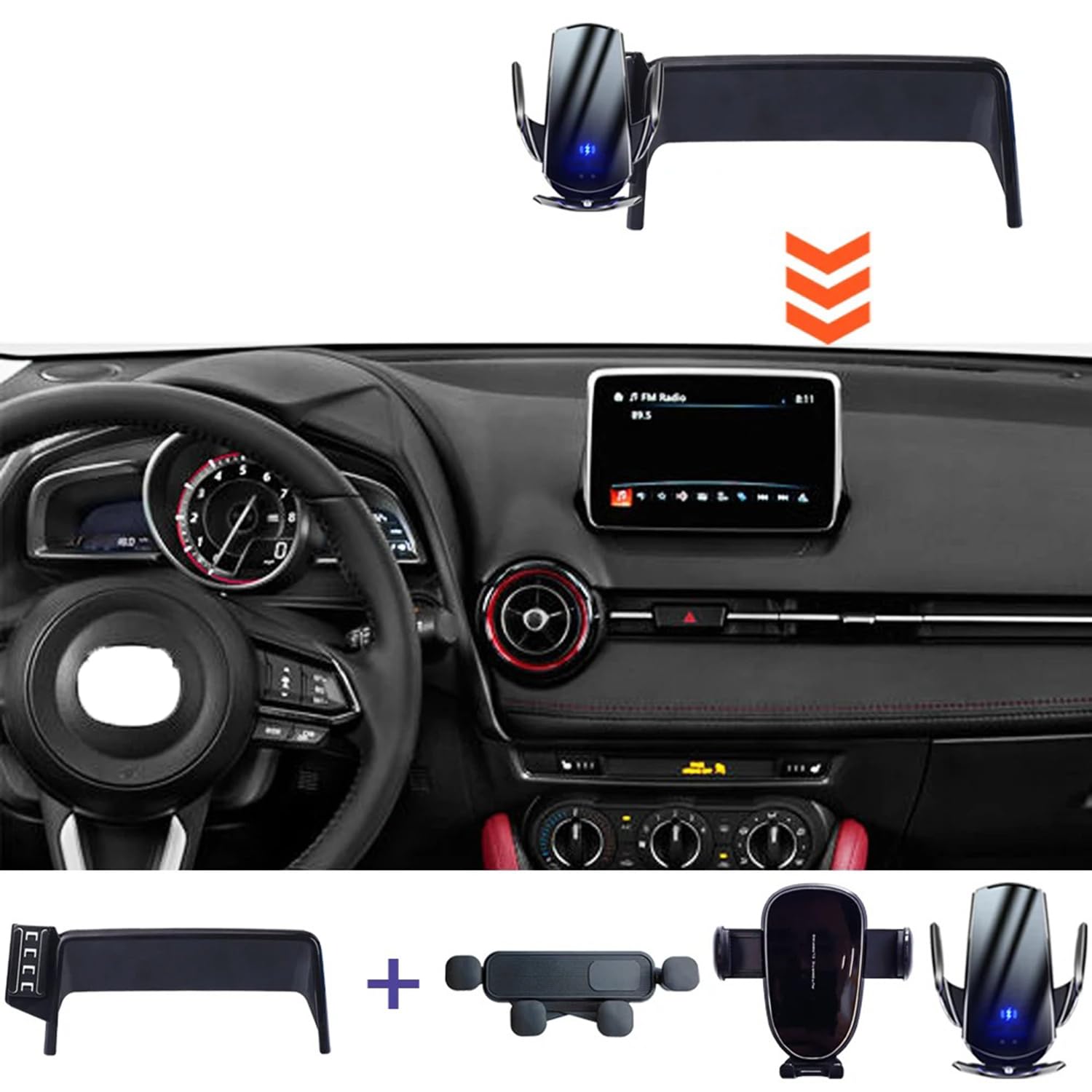 Soporte Movil Coche para Mazda CX-3 CX3 Sport DK 2016-2022, Soporte de teléfono para automóvil con Pantalla de 7 Pulgadas, Soporte de navegación de Base Fija